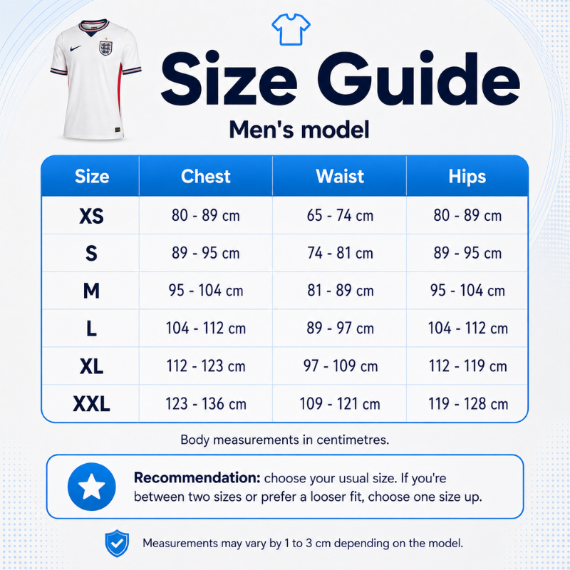 England 2026 Football Shirt Combo (Home + Away)